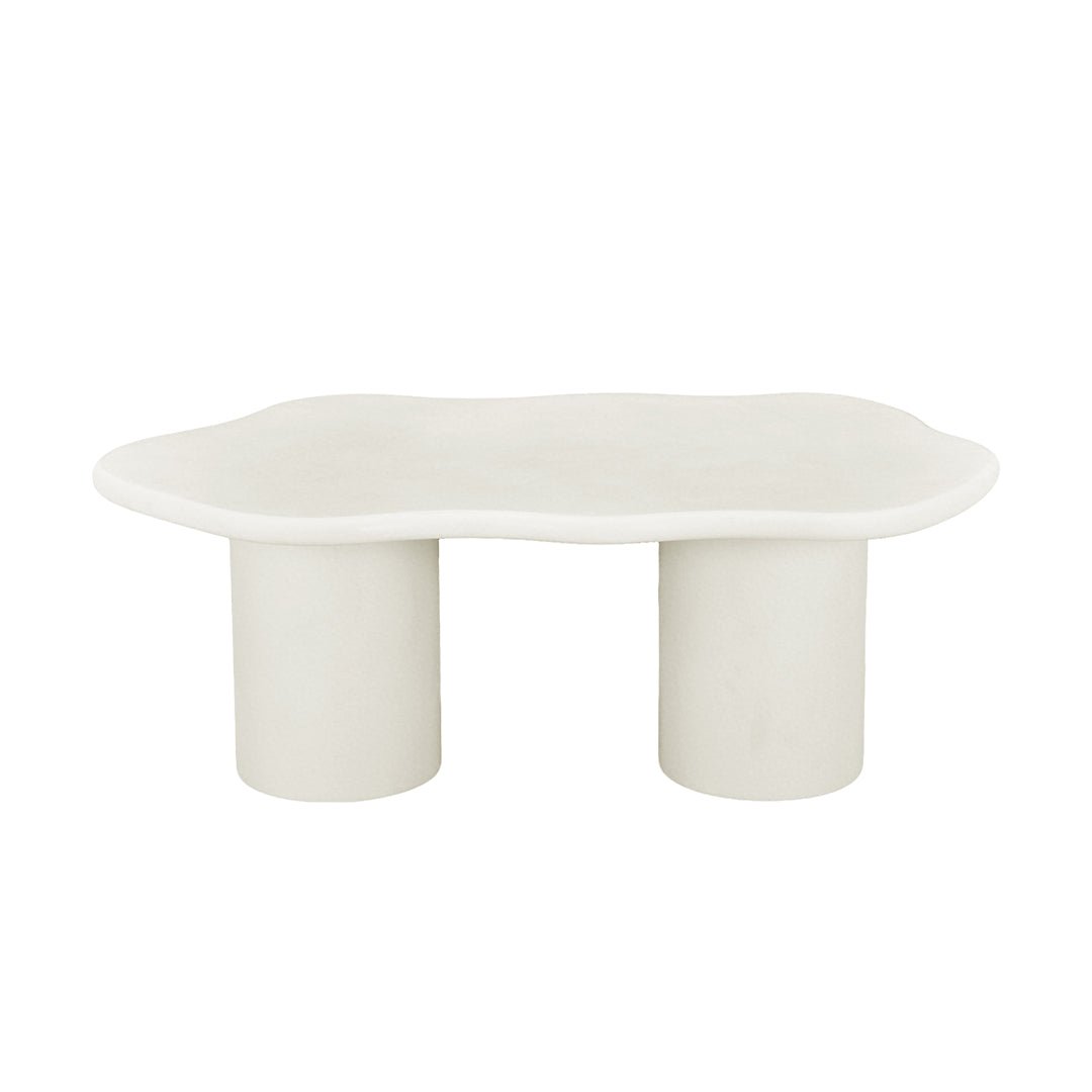 Witte salontafel van microcement