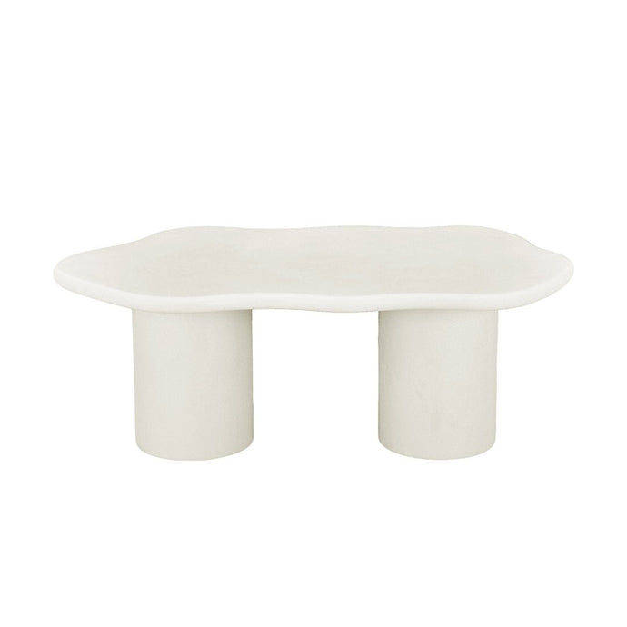 Salontafel Organisch Savannah Microcement Cilinderpoot 120 cm Wit Mahom