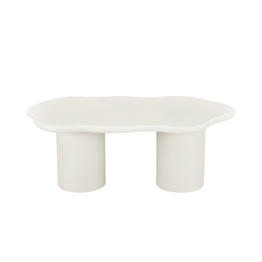 Witte salontafel van microcement