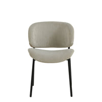 Eetkamerstoel Narbonne Beige met zwart onderstel Mahom
