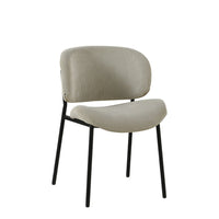 Eetkamerstoel Narbonne Beige met zwart onderstel Mahom