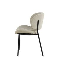 Eetkamerstoel Narbonne Beige met zwart onderstel Mahom