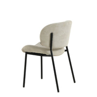 Eetkamerstoel Narbonne Beige met zwart onderstel Mahom