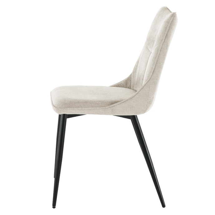 Eetkamerstoel Annecy Zand met zwart onderstel Mahom