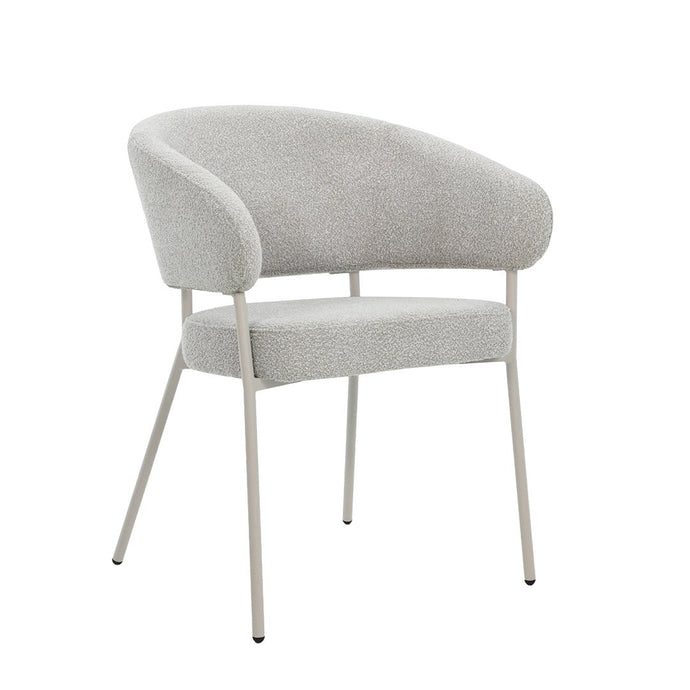 Eetkamerstoel Japandi Brest Lichtgrijs met beige onderstel Mahom