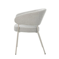 Eetkamerstoel Japandi Brest Lichtgrijs met beige onderstel Mahom