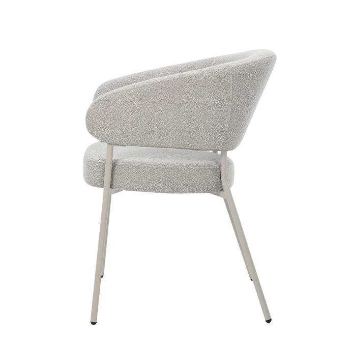 Eetkamerstoel Japandi Brest Lichtgrijs met beige onderstel Mahom