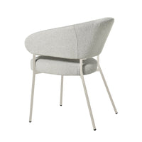 Eetkamerstoel Japandi Brest Lichtgrijs met beige onderstel Mahom