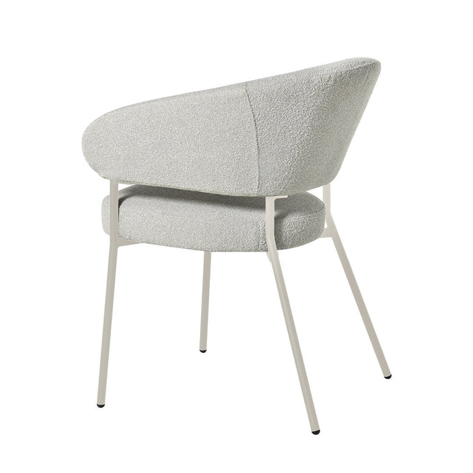 Eetkamerstoel Japandi Brest Lichtgrijs met beige onderstel Mahom