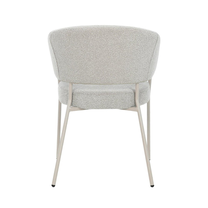 Eetkamerstoel Japandi Brest Lichtgrijs met beige onderstel Mahom
