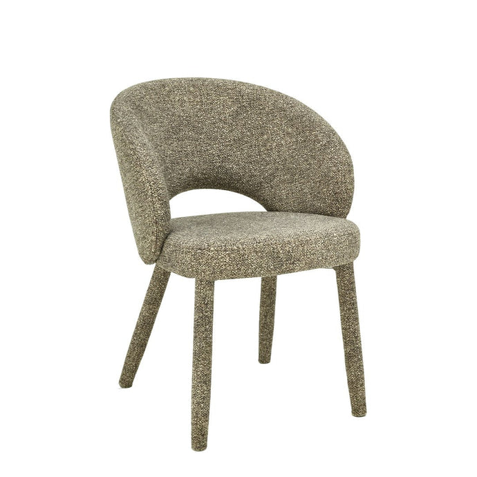 Eetkamerstoel Tavira Taupe met stoffen onderstel Mahom