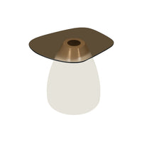 Salontafel Paula 50 cm Glazen blad Mahom