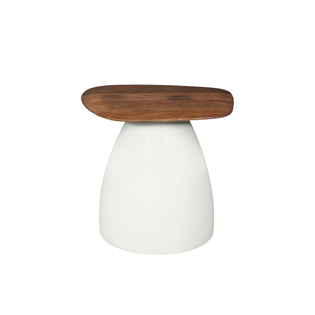 Salontafel van mangohout met witte poot