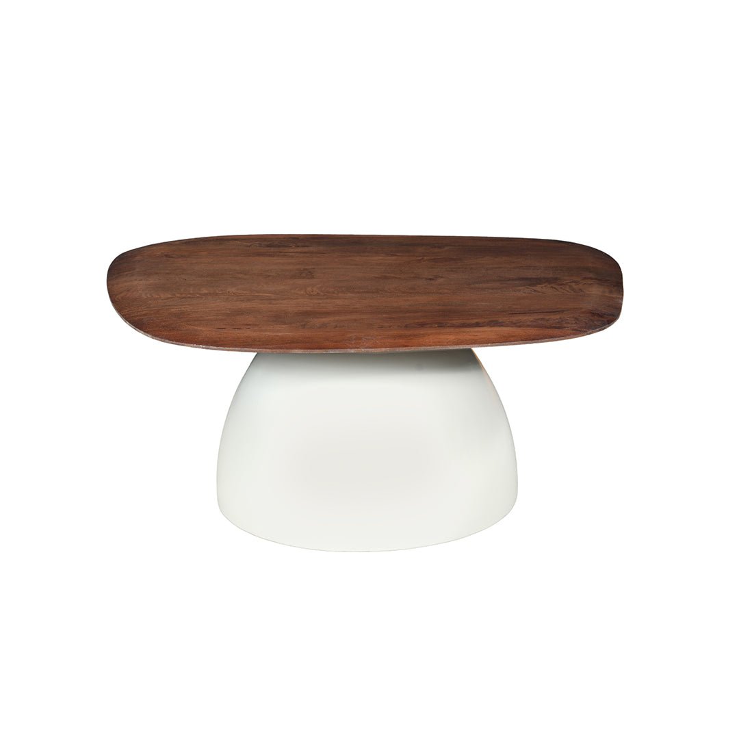 Salontafel van mangohout met witte poot