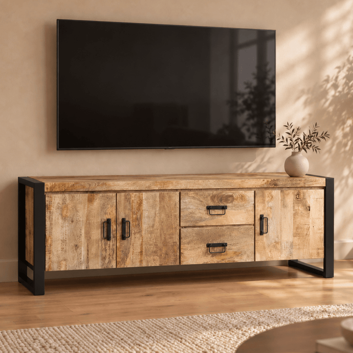 Tv Meubel Britt 180 cm 3 deuren 2 lades Mahom