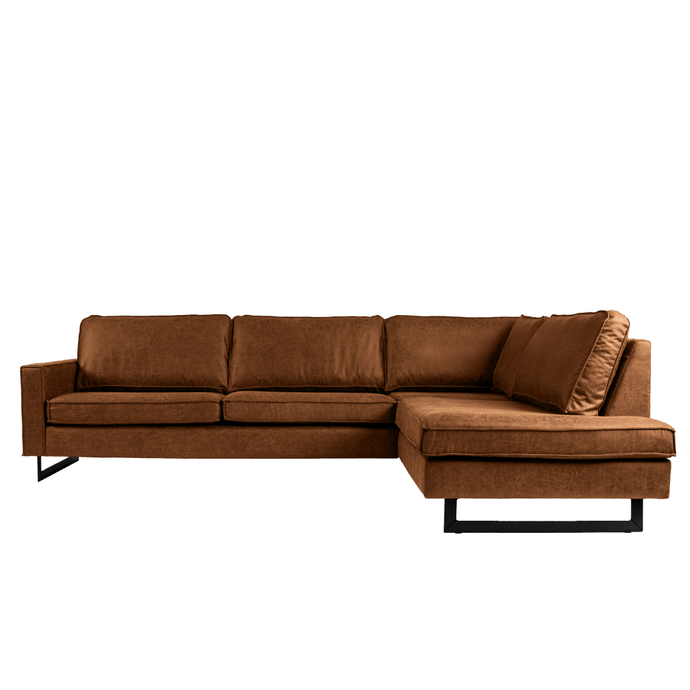Hoekbank Barcelona 4-zits Rechts Cognac Mahom