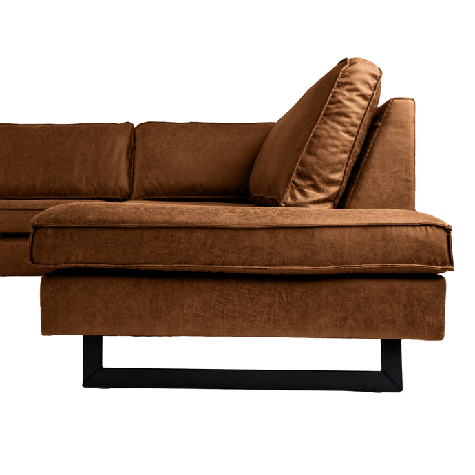 Hoekbank Barcelona 4-zits Rechts Cognac Mahom