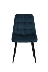 Eetkamerstoel Nice Donkerblauw met zwart onderstel Mahom