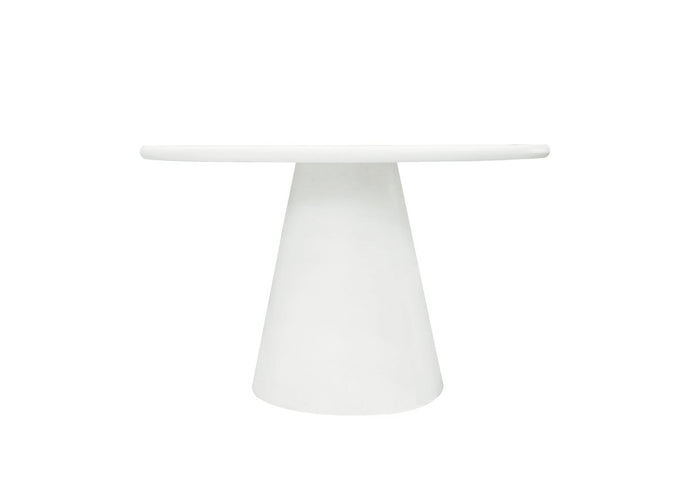 Eettafel Rond Savannah Microcement 120 cm Wit Mahom