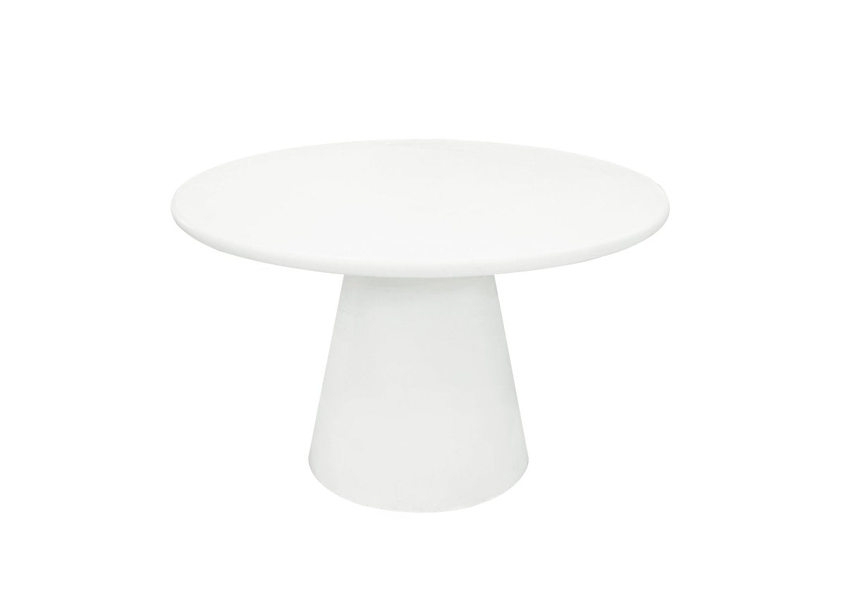 Ronde eettafel van microcement