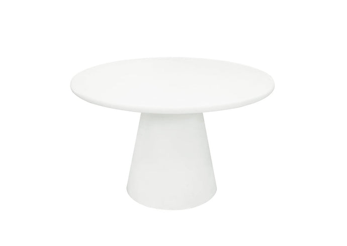 Eettafel Rond Savannah Microcement 120 cm Wit Mahom
