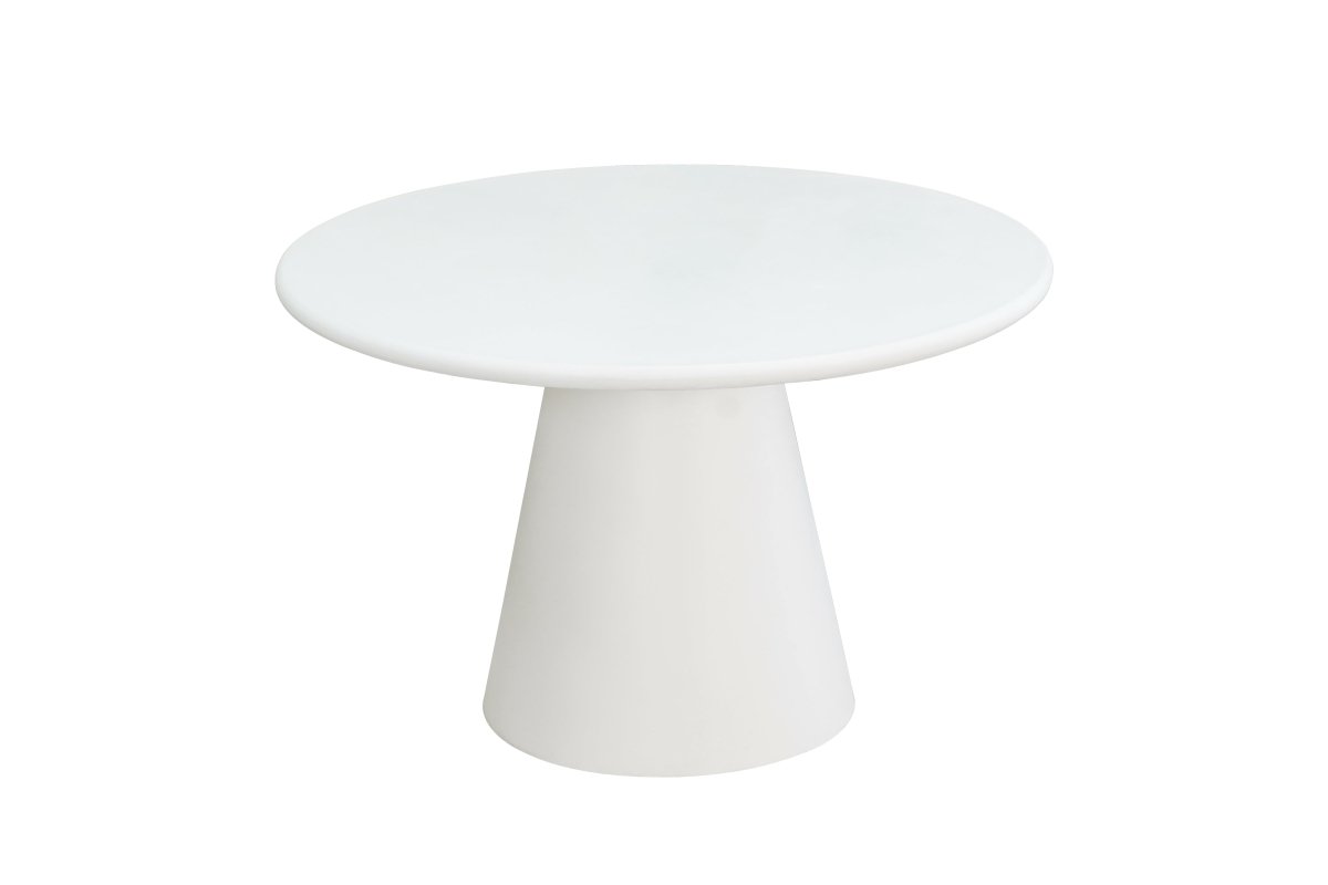 Ronde eettafel van microcement