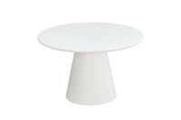 Eettafel Rond Savannah Microcement 120 cm Wit Mahom