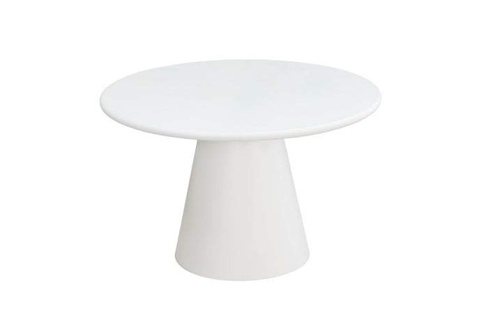 Eettafel Rond Savannah Microcement 120 cm Wit Mahom