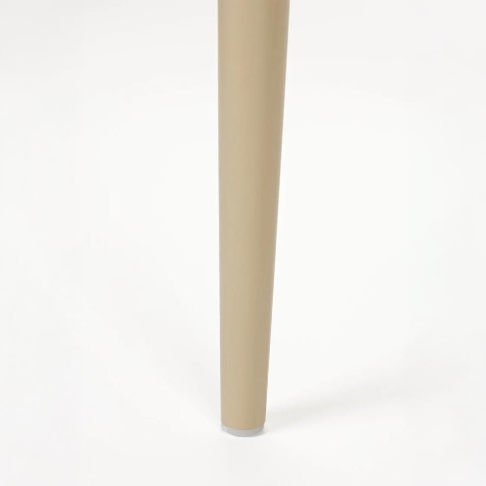 Eetkamerstoel beige kunststof en metaal