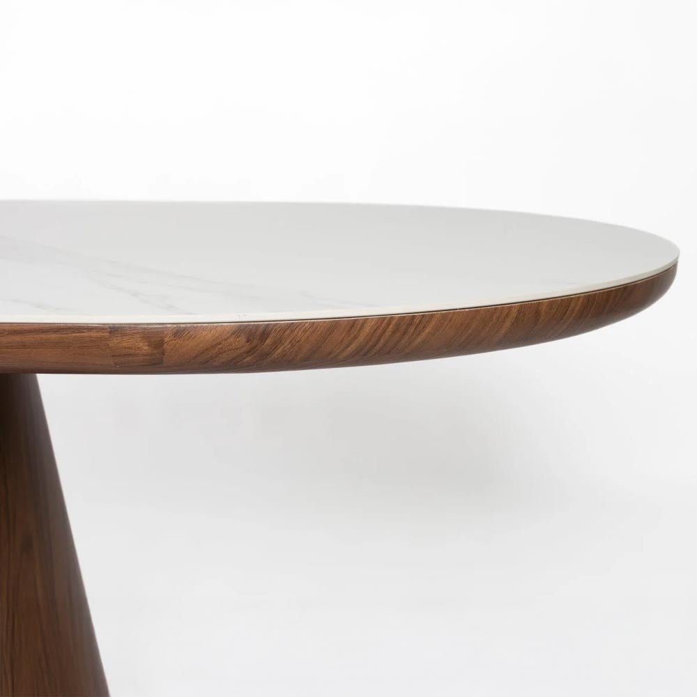 Eettafel donkerbruin marmer ovaal 90x200cm