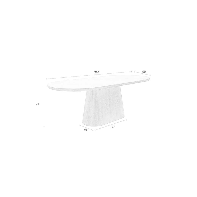 Eettafel Alma Ovaal Walnoot Jacob Jenzens