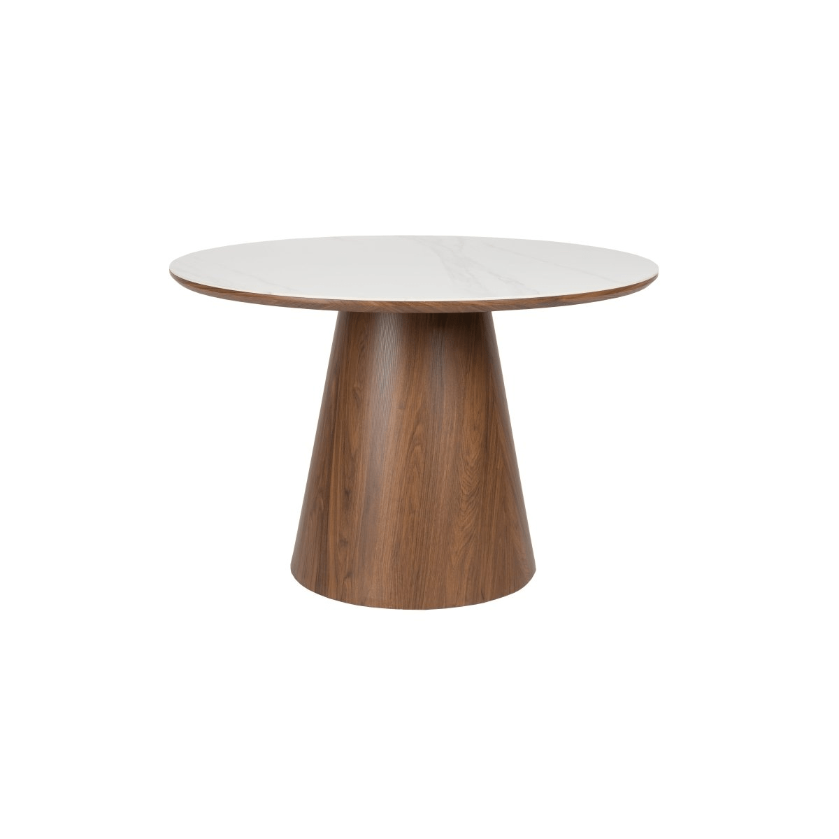 Eettafel donkerbruin marmer rond 115cm
