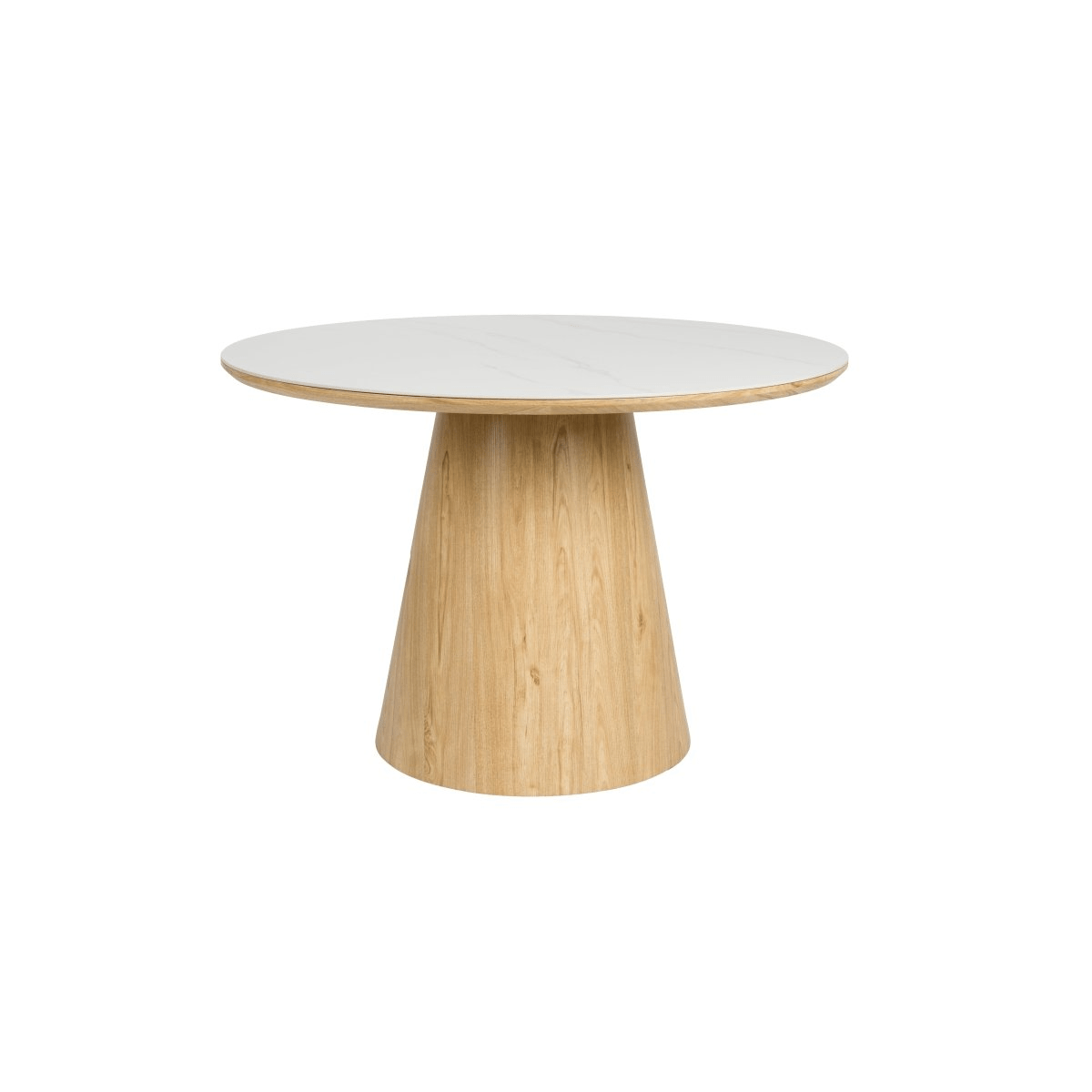 Eettafel lichtbruin marmer 115cm rond
