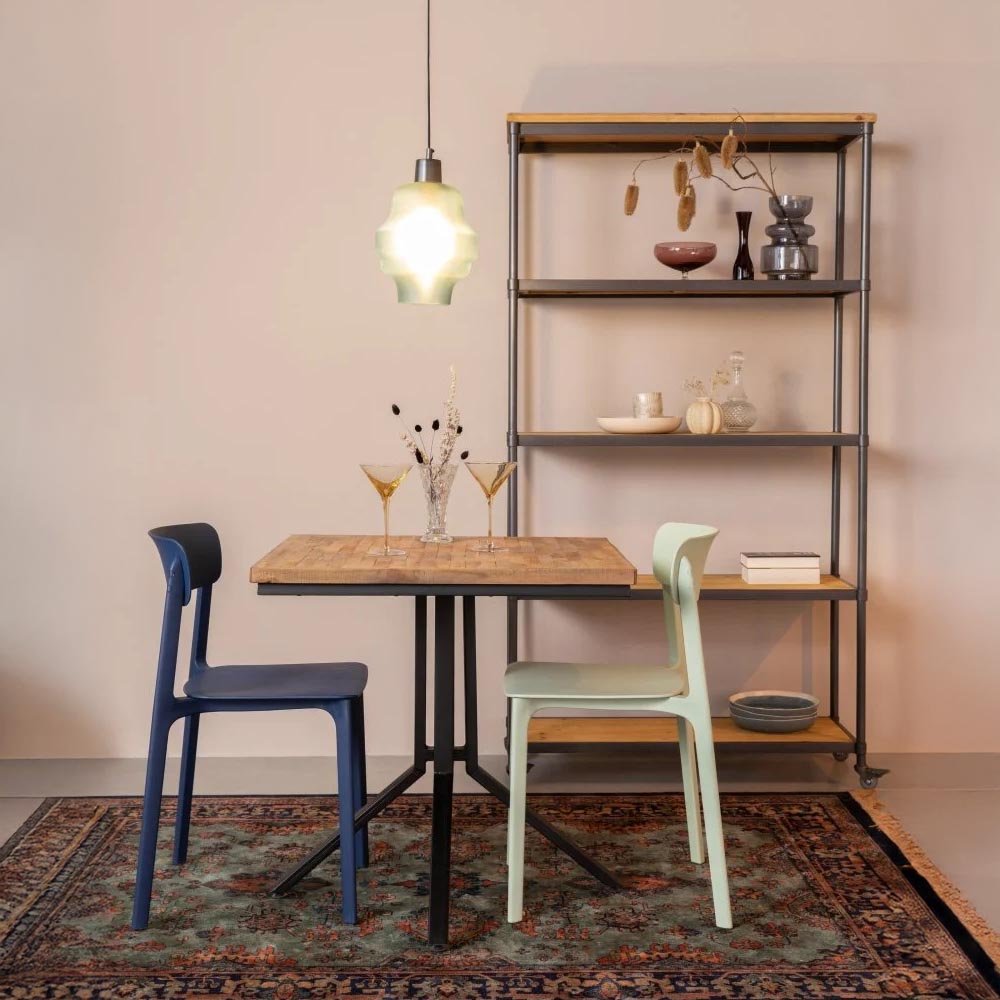 Eetkamerstoel donkerblauw kunststof