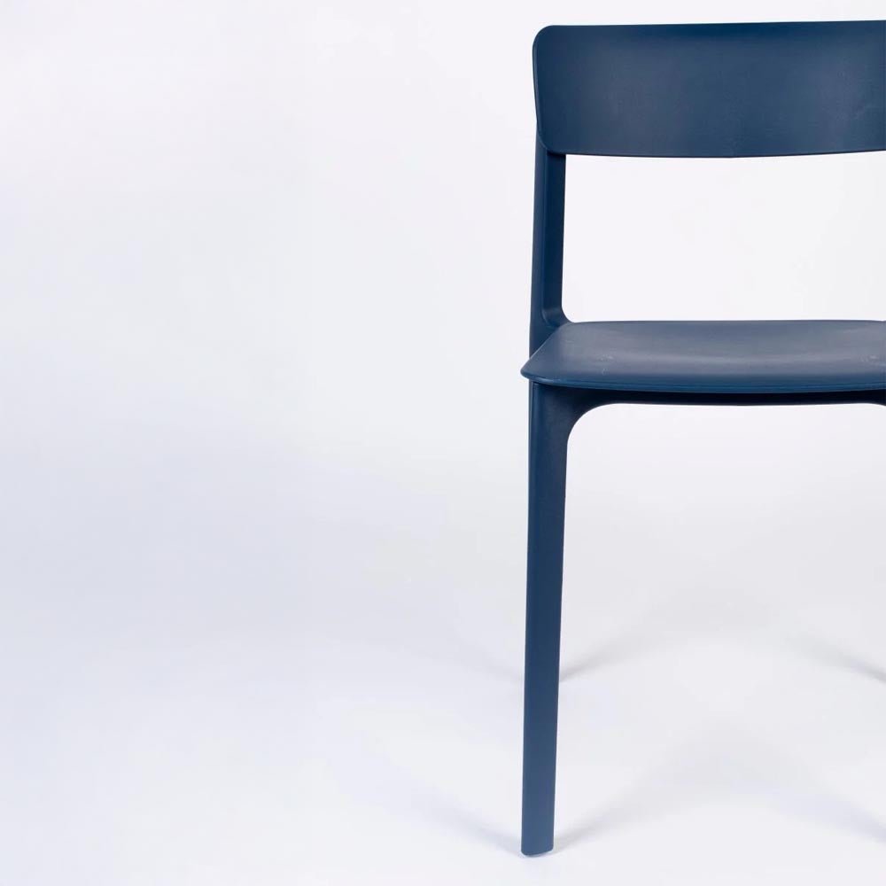 Eetkamerstoel donkerblauw kunststof
