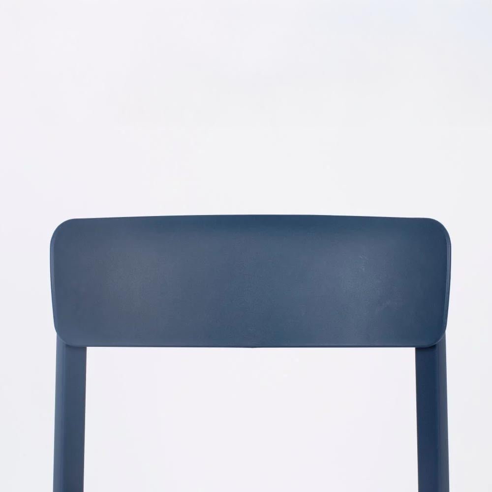 Eetkamerstoel donkerblauw kunststof