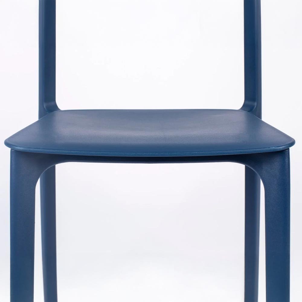 Eetkamerstoel donkerblauw kunststof