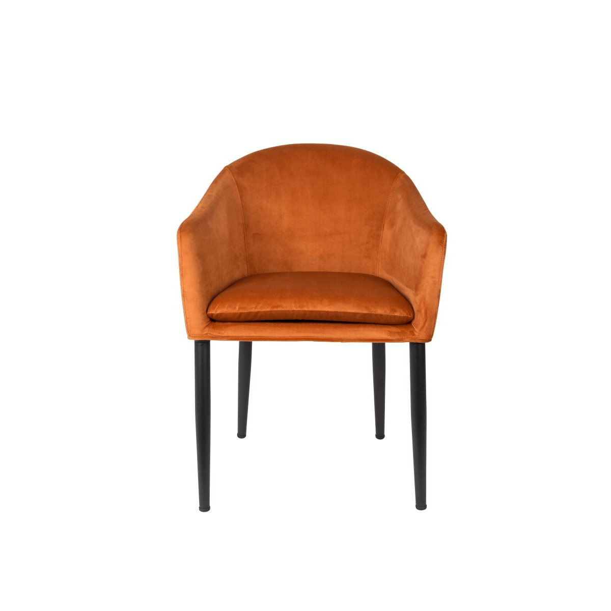 Fauteuil oranje met zwart onderstel