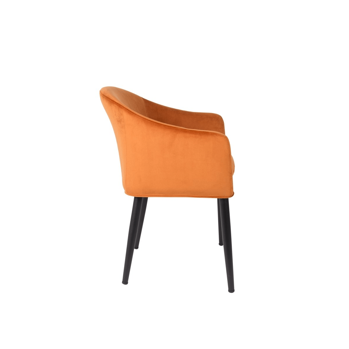 Fauteuil oranje met zwart onderstel