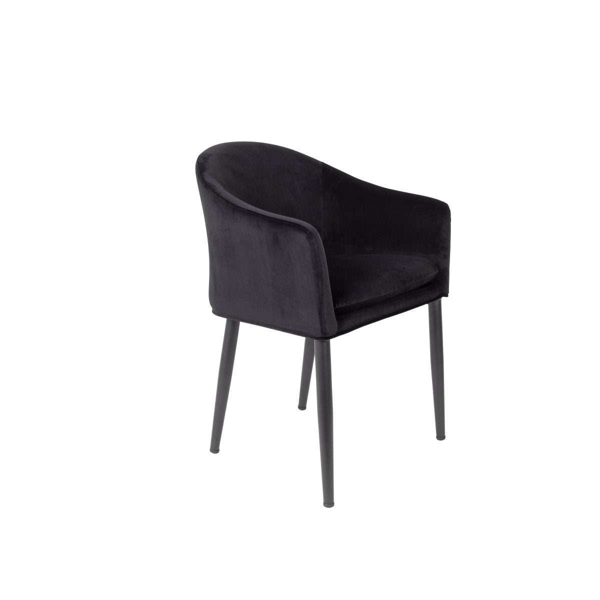 Fauteuil zwart met zwart onderstel