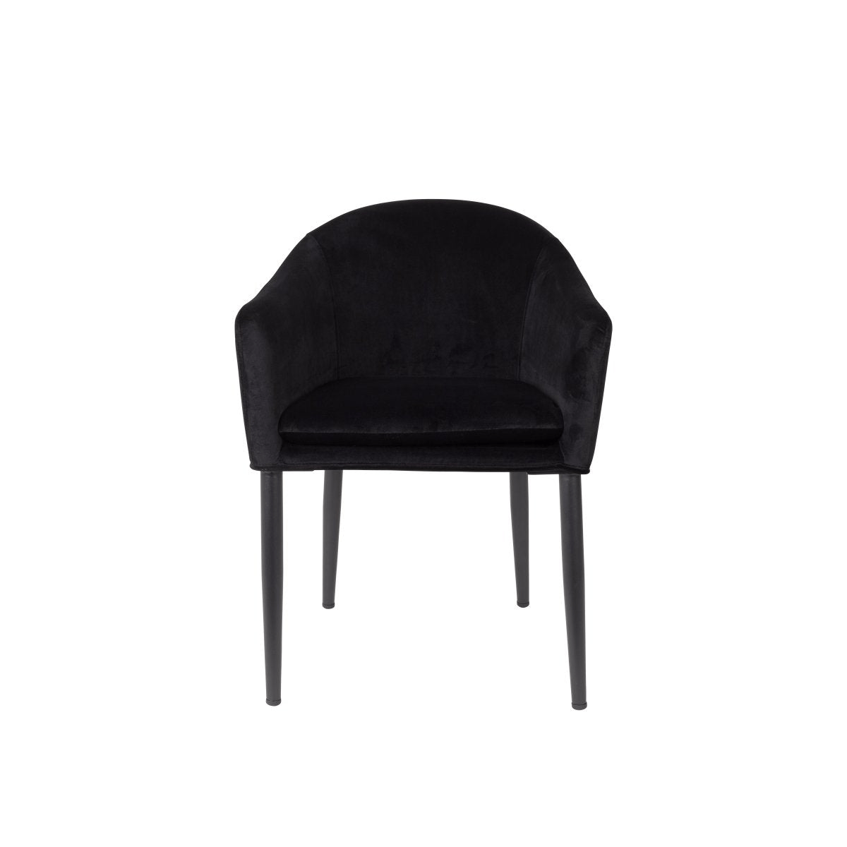 Fauteuil zwart met zwart onderstel