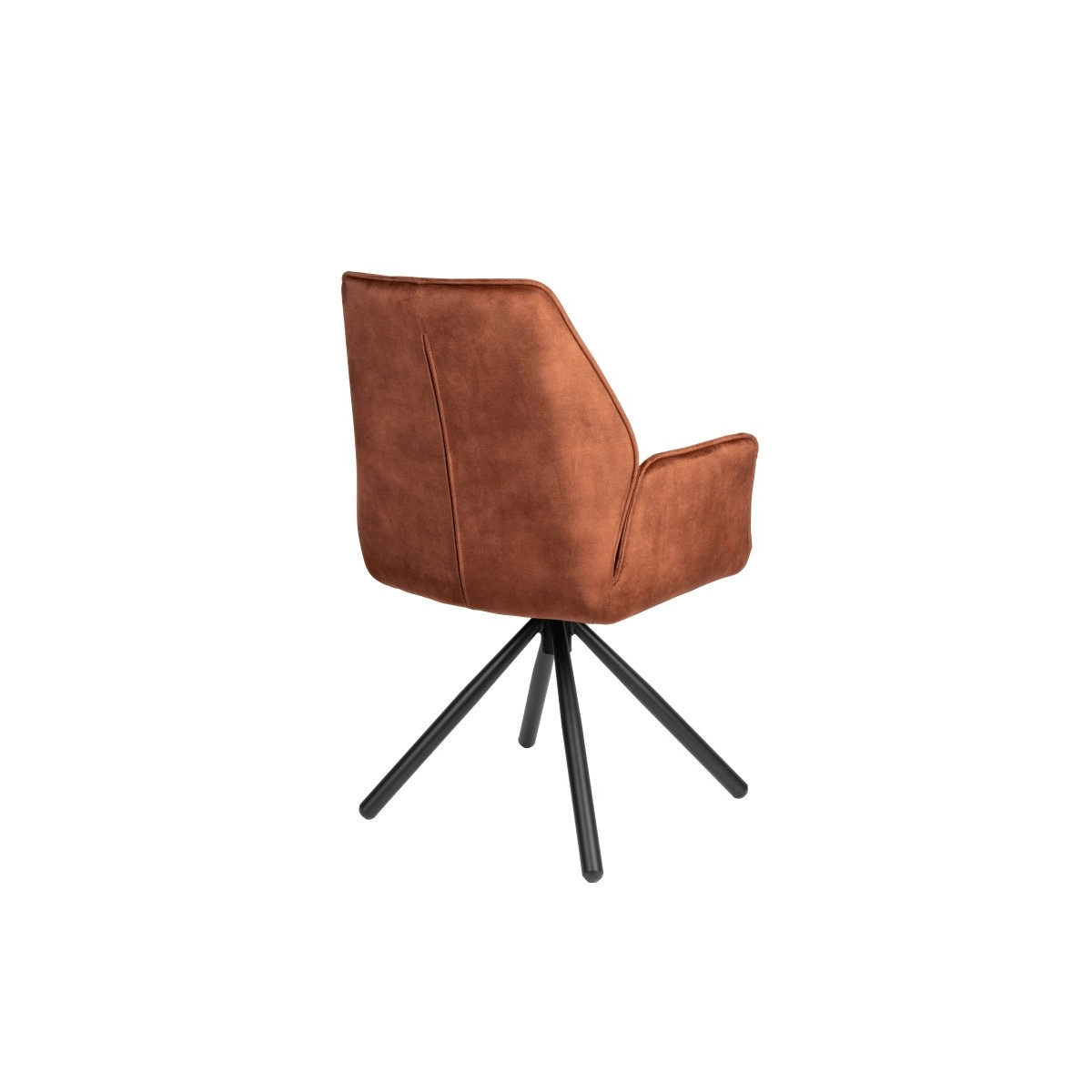 Fauteuil bruin met zwart onderstel
