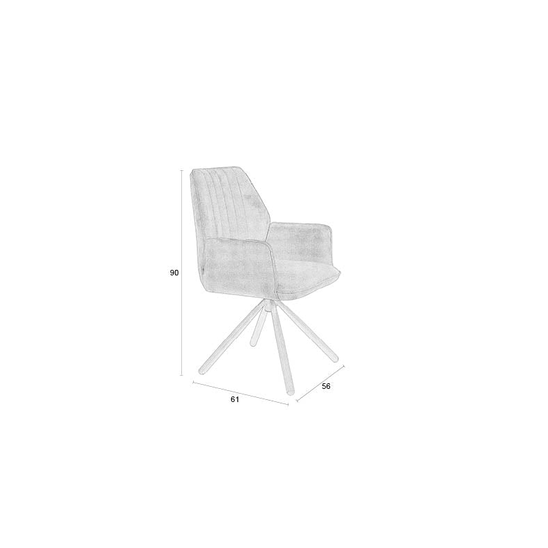 Fauteuil bruin met zwart onderstel