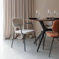 Fauteuil wit met zwart onderstel