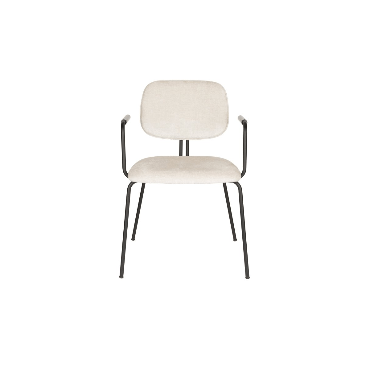Fauteuil wit met zwart onderstel