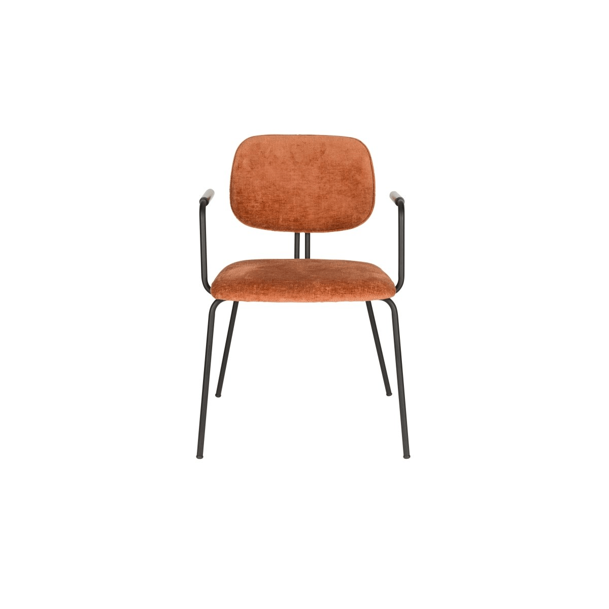 Fauteuil oranje met zwart onderstel
