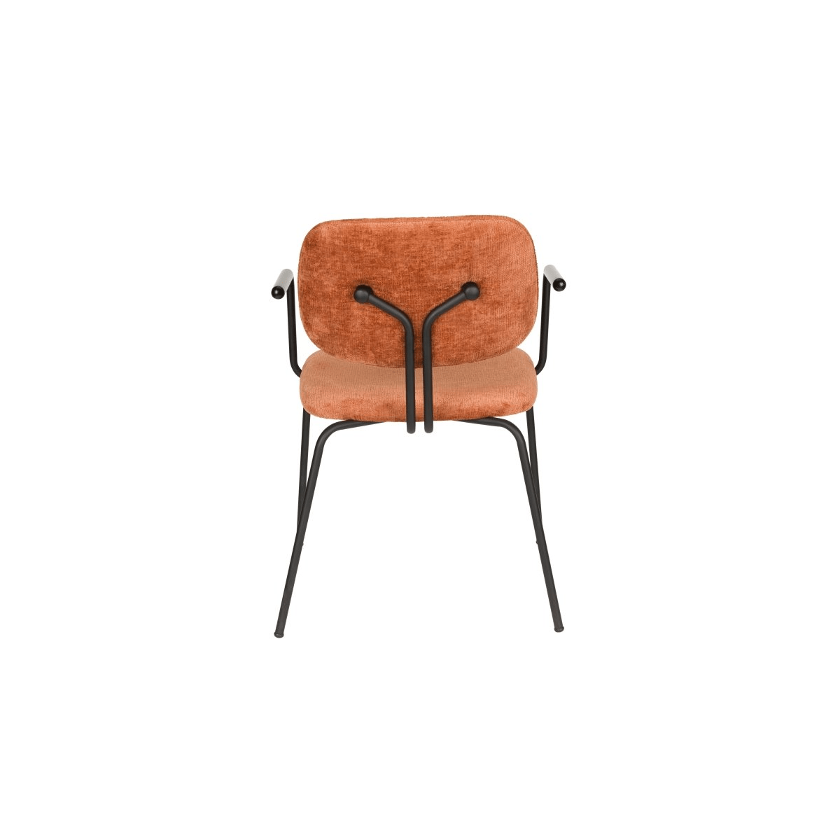 Fauteuil oranje met zwart onderstel