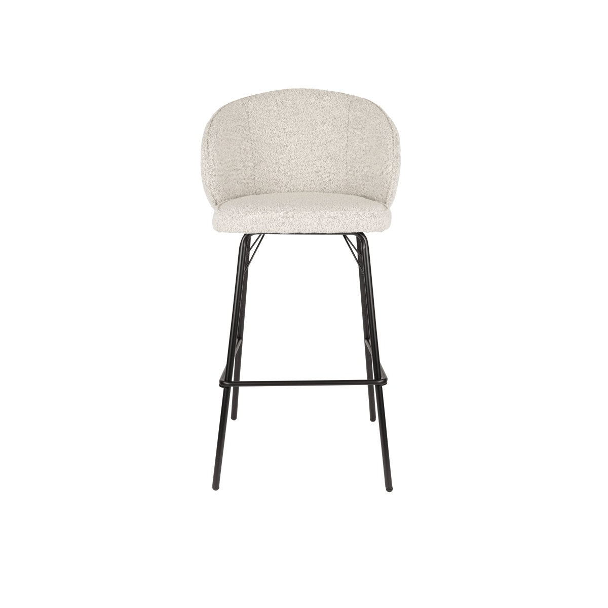 Barkruk beige met zwart onderstel