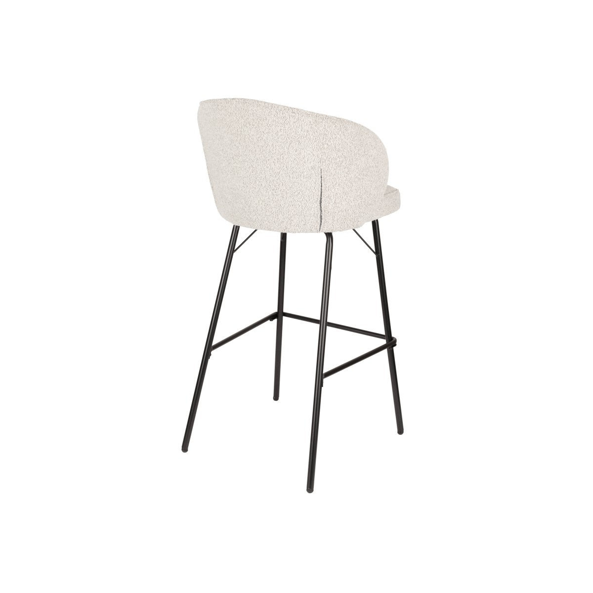 Barkruk beige met zwart onderstel