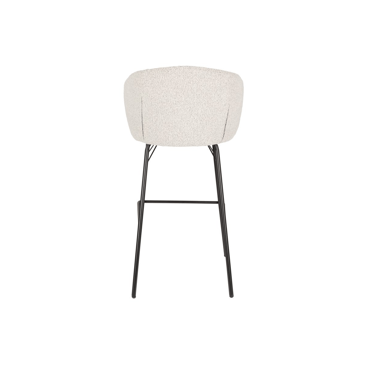 Barkruk beige met zwart onderstel
